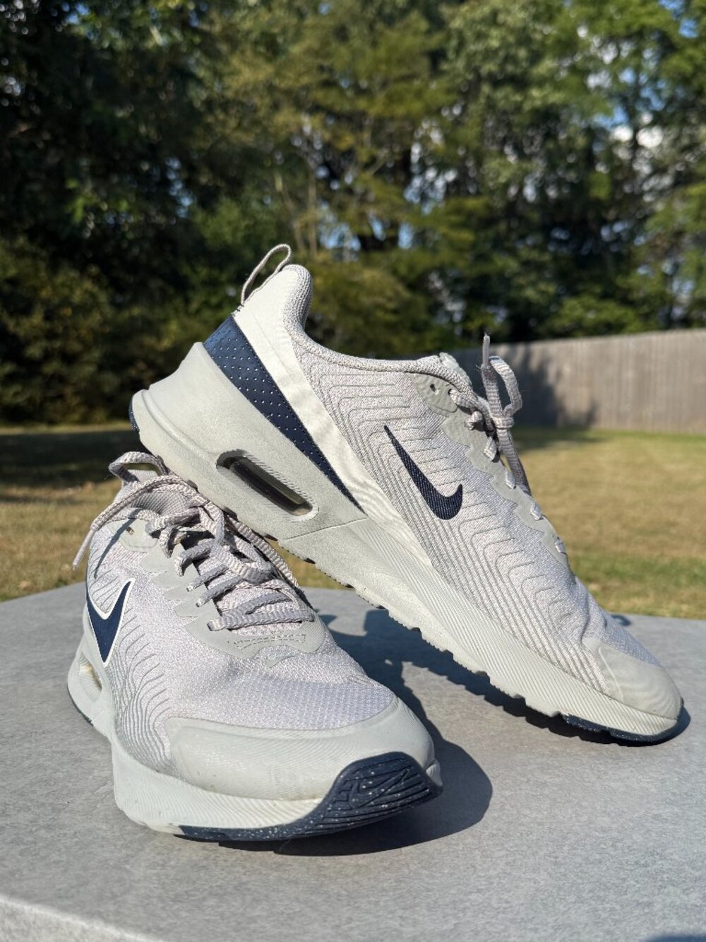 Nike Air Max Alpha Trainer 5 Mens 13 Grey Navy Gymcore Dad Shoe Sneaker Y2K 4154